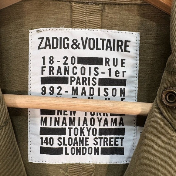 Zadig & Voltaire Virginia Utility Military Jacket Size Small - Picture 13 of 16